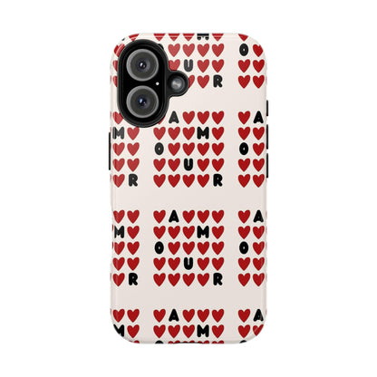 AMOUR Valentines iPhone Cases