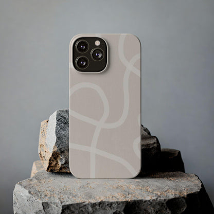 Luxe Minimalist Swirl - Cream Edition Slim iPhone Cases