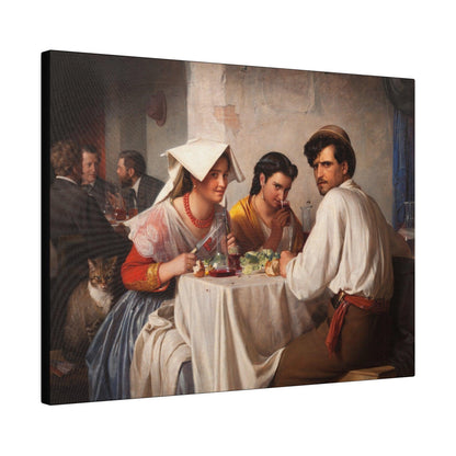 From a Roman osteria by Carl Bloch - Matte Canvas, Stretched, 0.75"