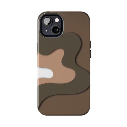 Brown Town Flows Tough iPhone Cases