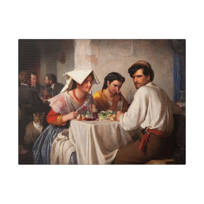 From a Roman osteria by Carl Bloch - Matte Canvas, Stretched, 0.75"