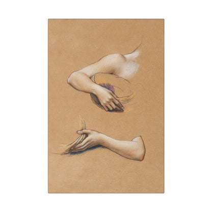 Study of Arms for The Cadence of Autumn (1905) by Evelyn De Morgan - Matte Canvas, Stretched, 0.75"