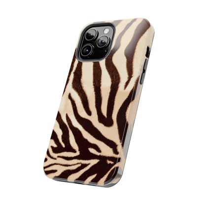 Taupe Twilights Stripe Tough iPhone Cases