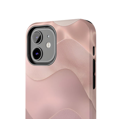 Blush Wave Satin Sandscape Tough iPhone Cases