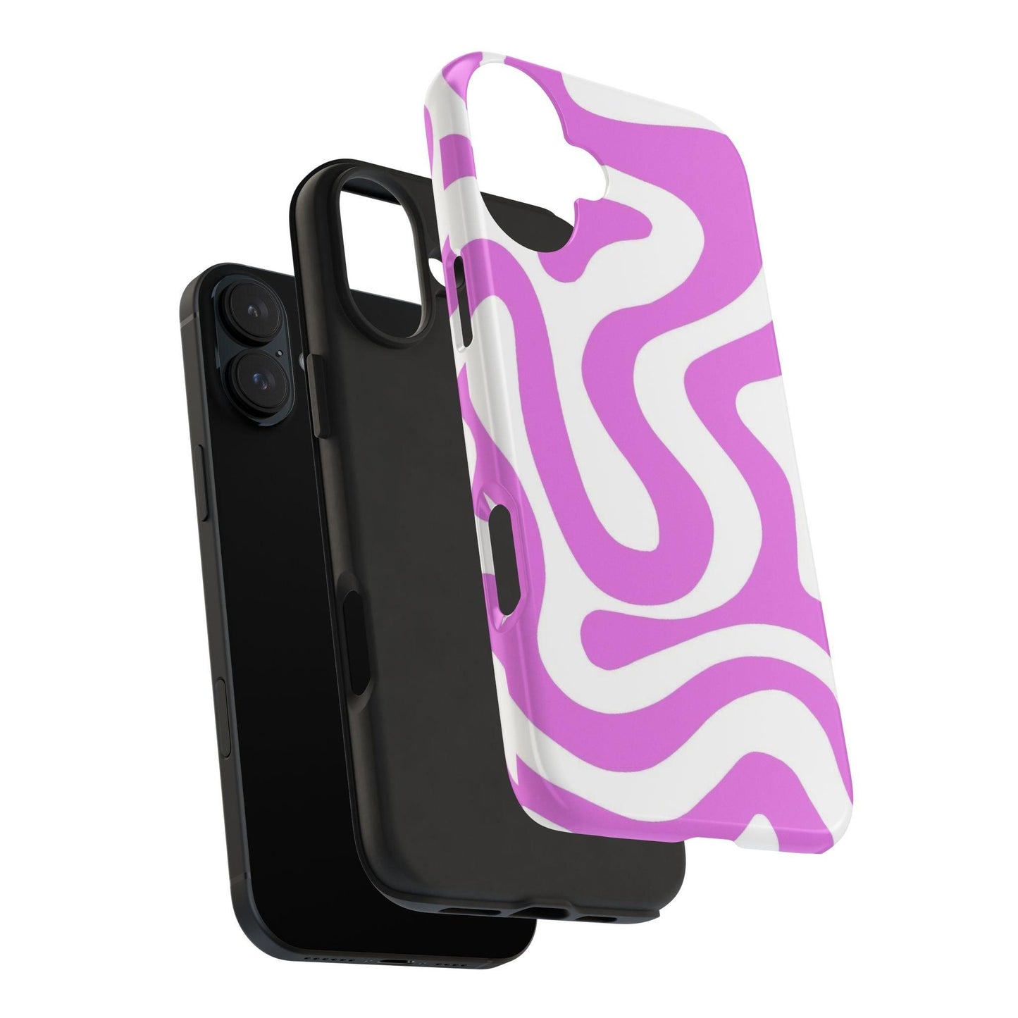 Lilac Swirl Fusion Tough iPhone Cases