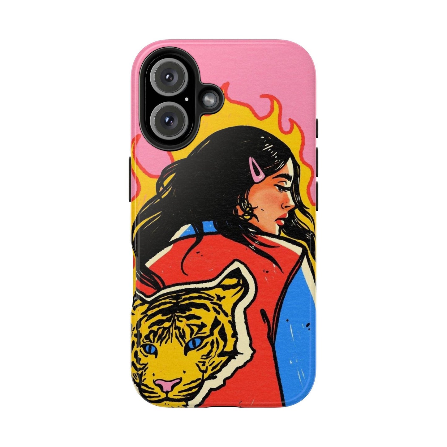 Fierce Femme Flames Tough iPhone Cases