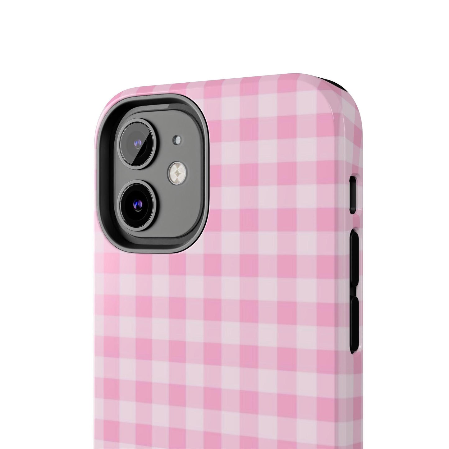 Pink Gingham Tough iPhone Cases