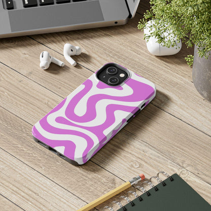 Lilac Swirl Fusion Tough iPhone Cases