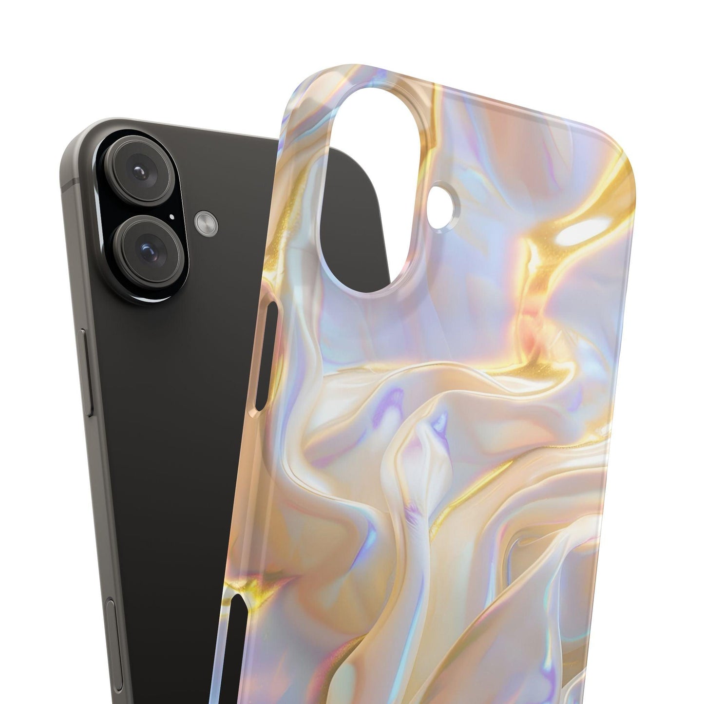 Iridescent Silk Flow Slim iPhone Cases