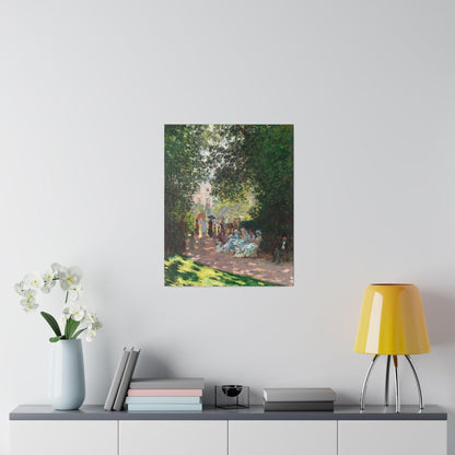 The Parc Monceau 1878 by Claude Monet on a Matte Canvas Stretched 0.75