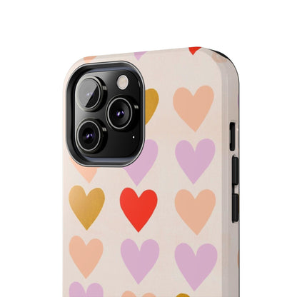 Cutesy Hearts Tough iPhone Cases