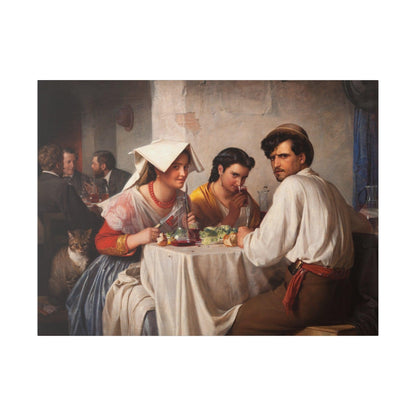 From a Roman osteria by Carl Bloch - Matte Canvas, Stretched, 0.75"