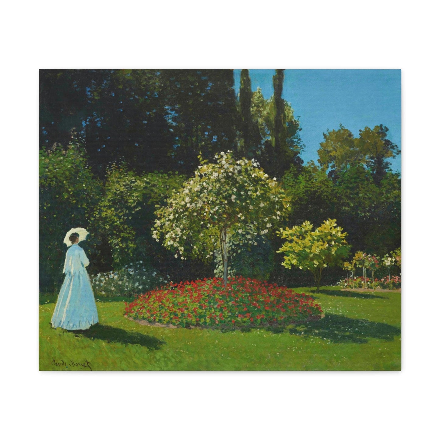 Claude Monet's Lady in the garden (1867) - Canvas Gallery Wraps