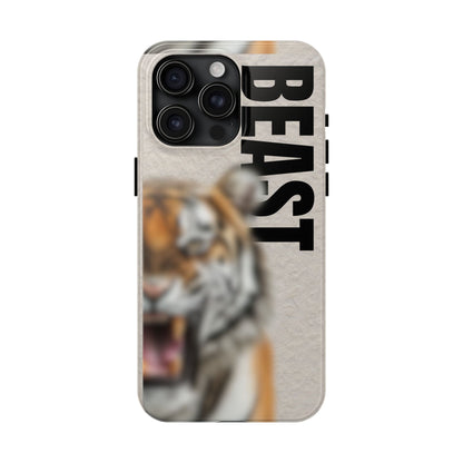 Beast Tough Phone Case - Fierce Tiger Design for Animal Lovers