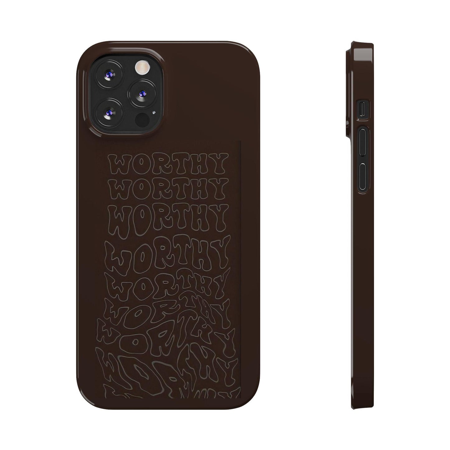 Worthy Brown Slim iPhone Cases