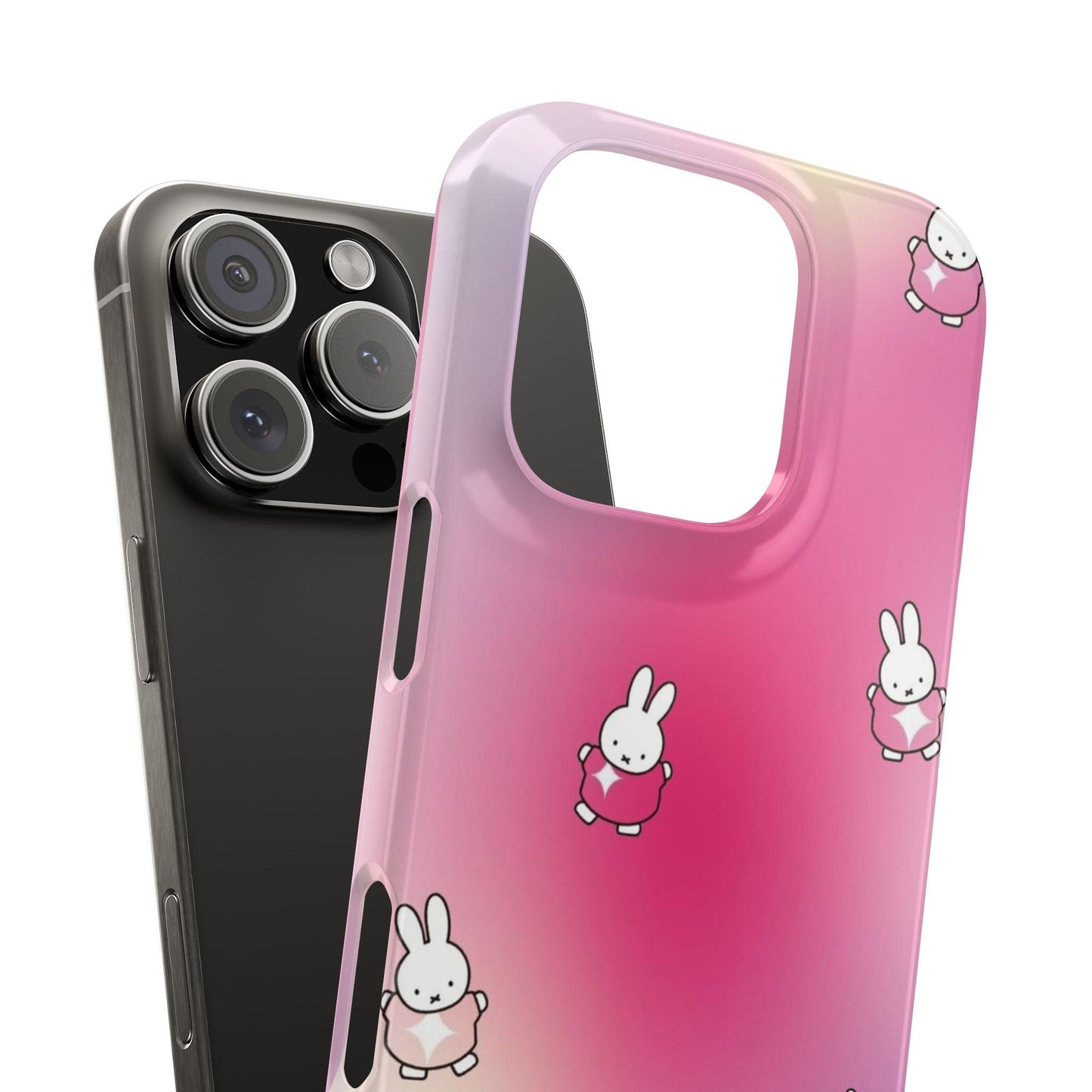 The Bunny Aura Pink Snap Cases