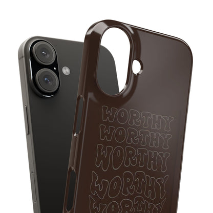 Worthy Brown Slim iPhone Cases