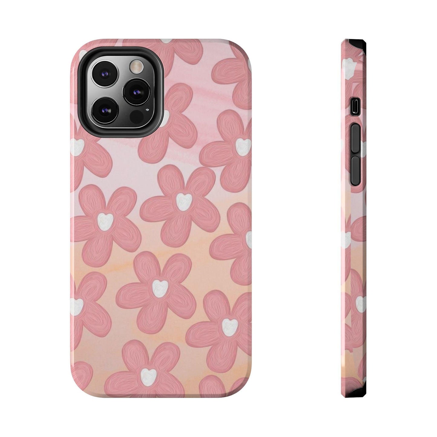 The Floral Hues Tough iPhone Cases