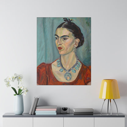 Frida Kahlo 1933 vintage woman portrait painting by Magda Pach on Matte Canvas Stretched 0.75