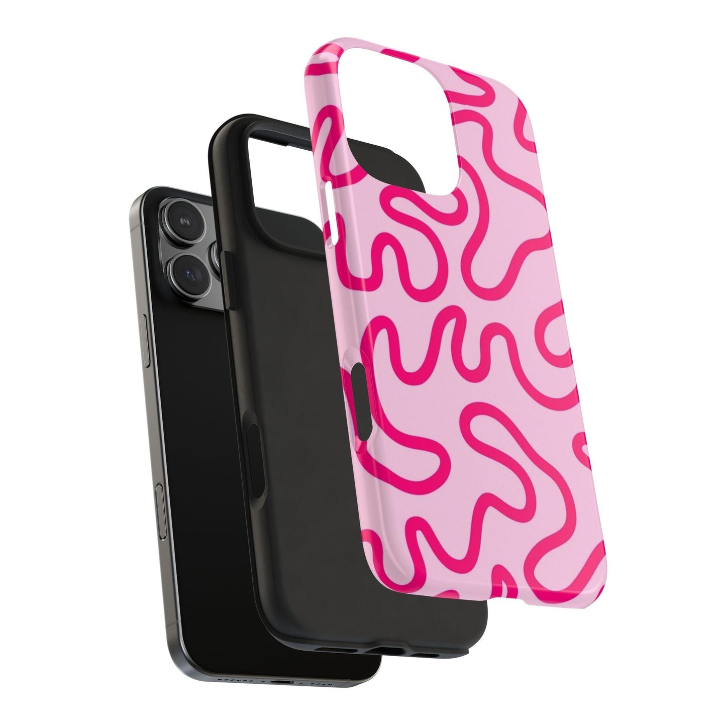 Pink Paradise Swirls Tough iPhone Cases