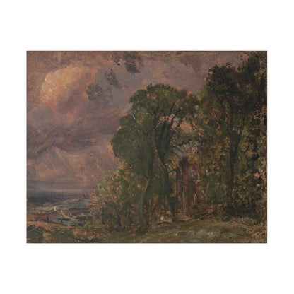 A View at Hampstead with Stormy Weather by John Constable - Matte Canvas, Stretched, 0.75"