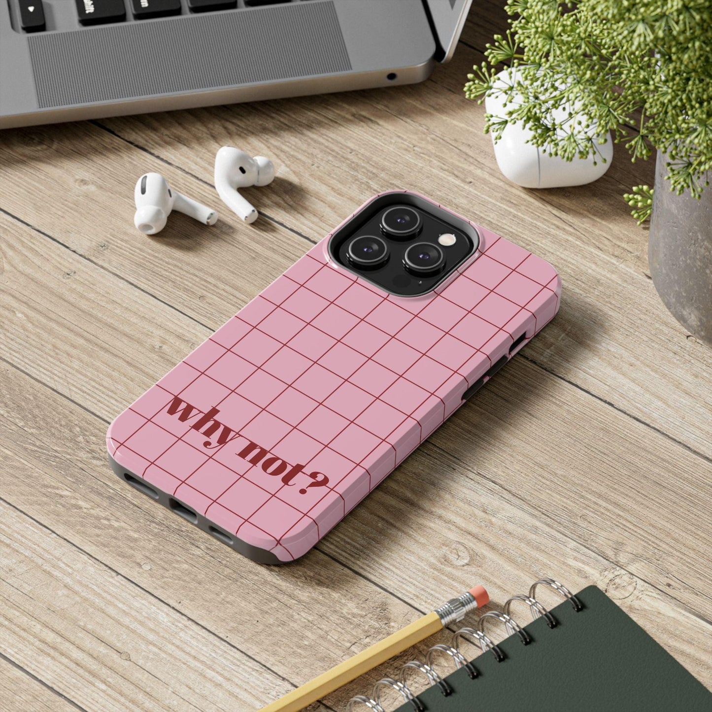 why not? Quirky Tough iPhone Cases - Pink & Red