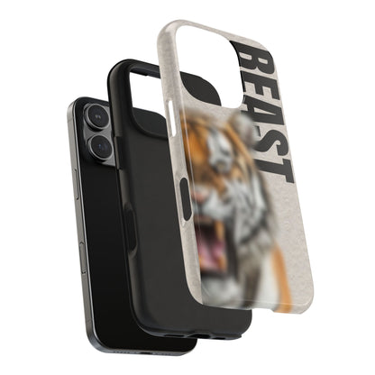 Beast Tough Phone Case - Fierce Tiger Design for Animal Lovers