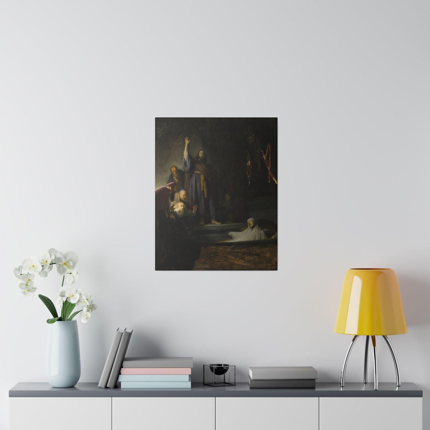 Rembrandt van Rijn's Raising of Lazarus Matte Canvas, Stretched 0.75