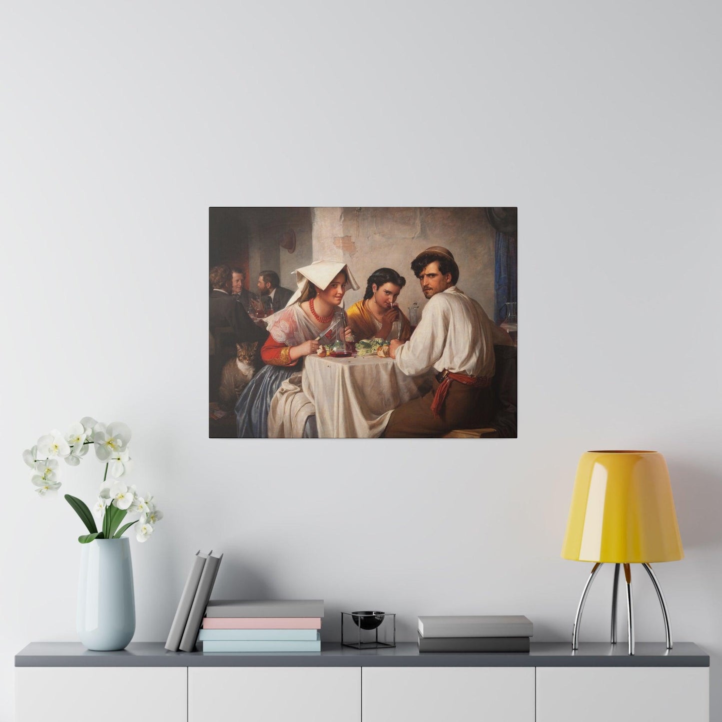 From a Roman osteria by Carl Bloch - Matte Canvas, Stretched, 0.75"