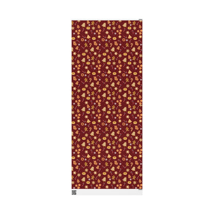 The Cookie Wonderland Burgundy Wrapping Paper