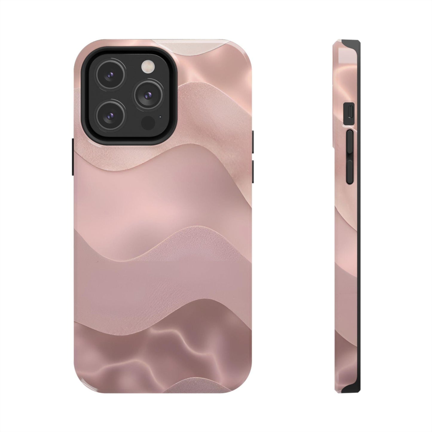 Blush Wave Satin Sandscape Tough iPhone Cases