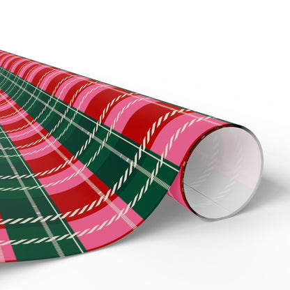Miss Merry Tartan Christmas Gift Wrapping Paper