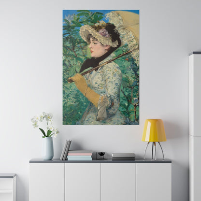 Jeanne Spring (1881) painting in high resolution by Edouard Manet - Matte Canvas, Stretched, 0.75"