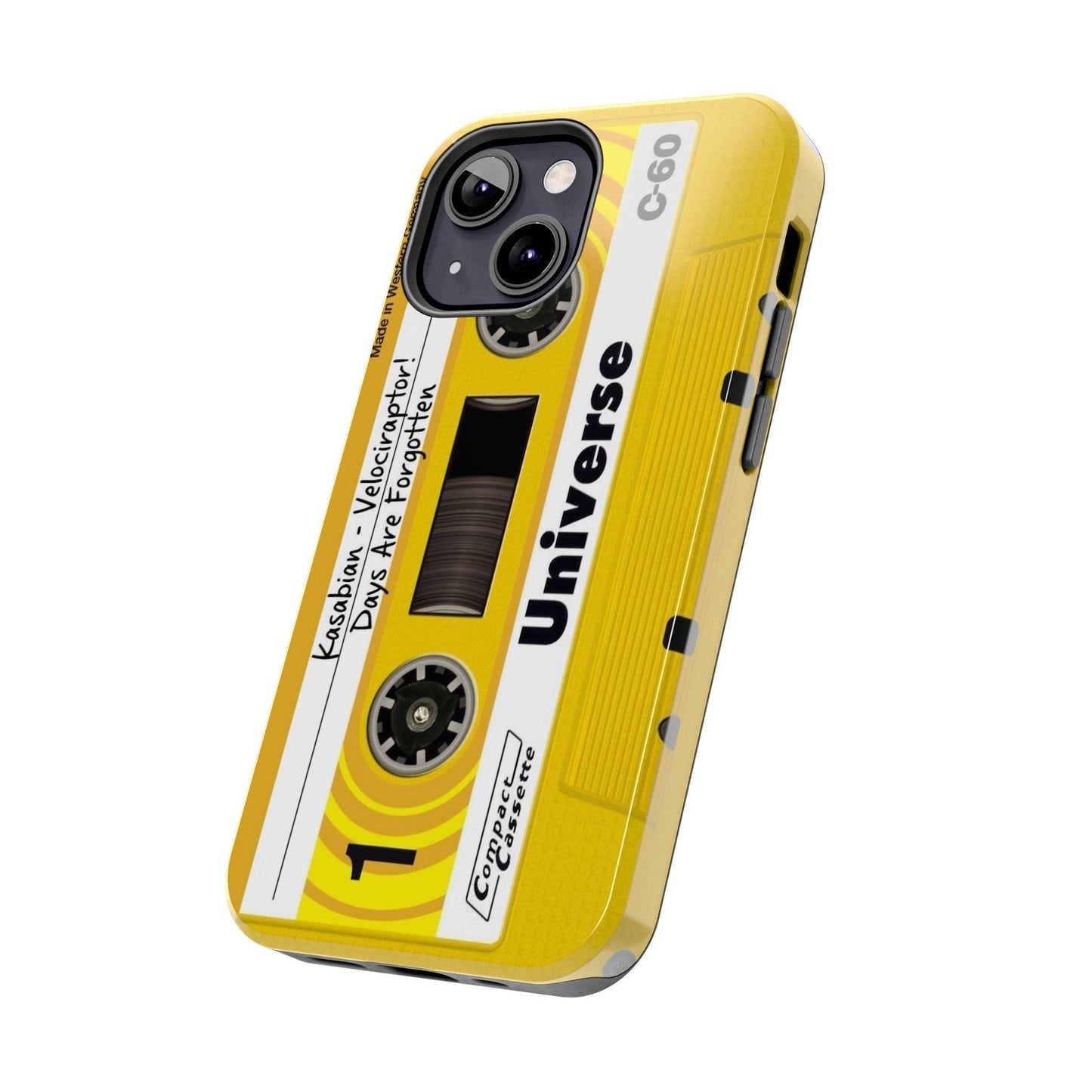 Retro Yellow Cassette Tape iPhone Cases