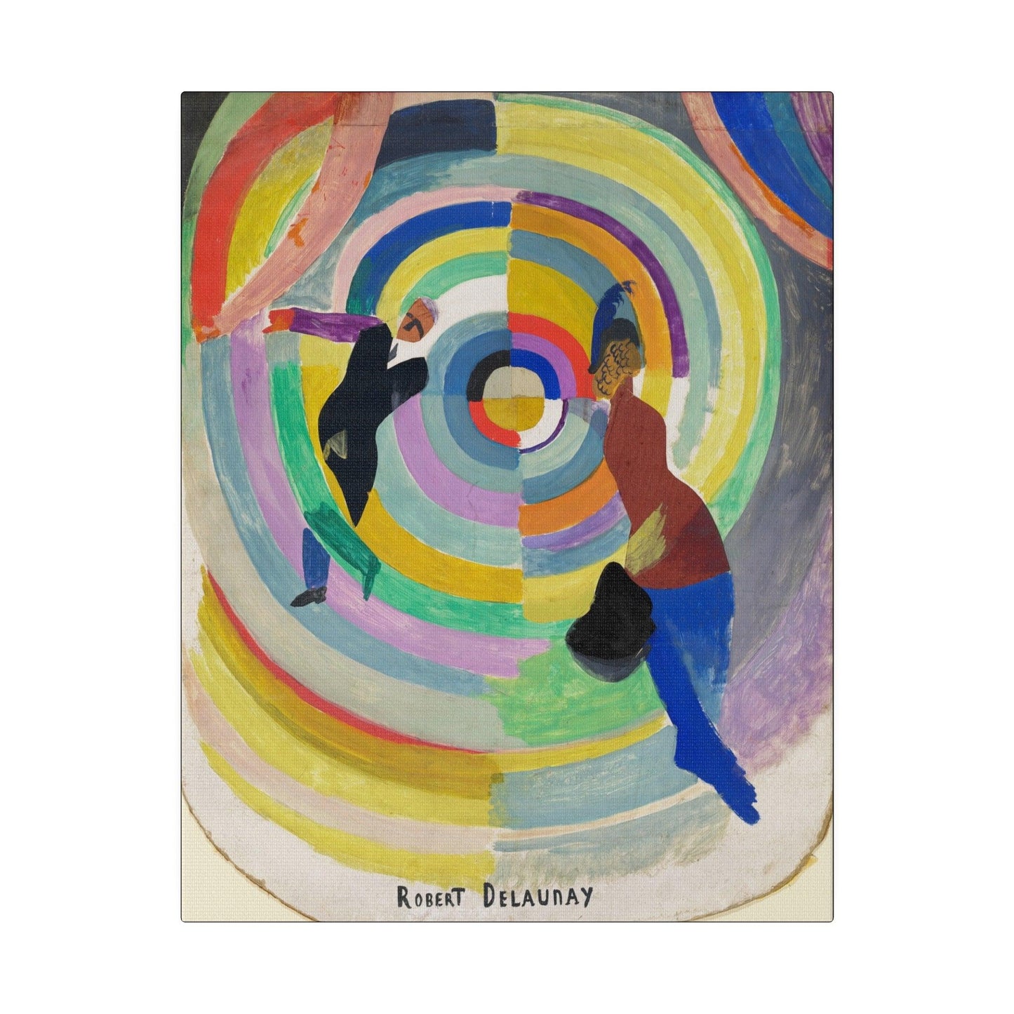 Political Drama (1914) by Robert Delaunay - Matte Canvas, Stretched, 0.75"