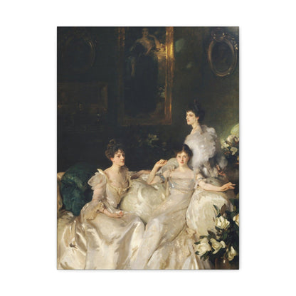 The Wyndham Sisters Lady Elcho, Mrs. Adeane, and Mrs. Tennant (1899) by John Singer Sargent - Canvas Gallery Wraps