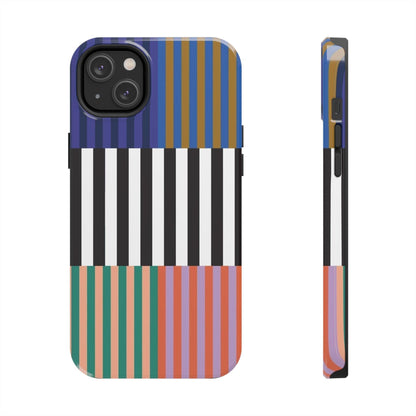 Striped Colorblock Symphony Tough iPhone Cases