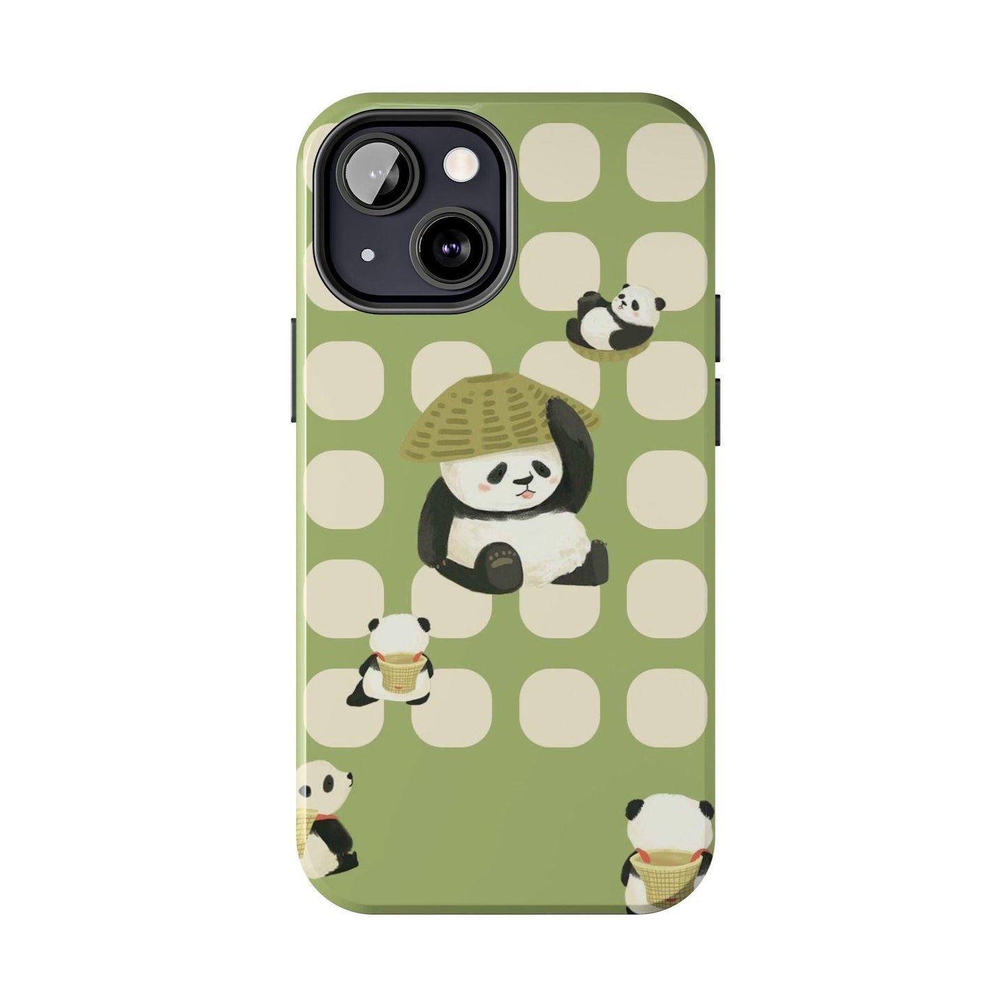 Bamboo Basket Pandas iPhone Cases