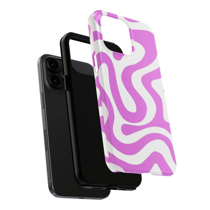 Lilac Swirl Fusion Tough iPhone Cases