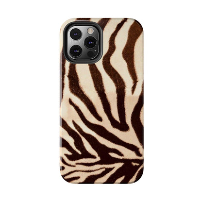 Taupe Twilights Stripe Tough iPhone Cases