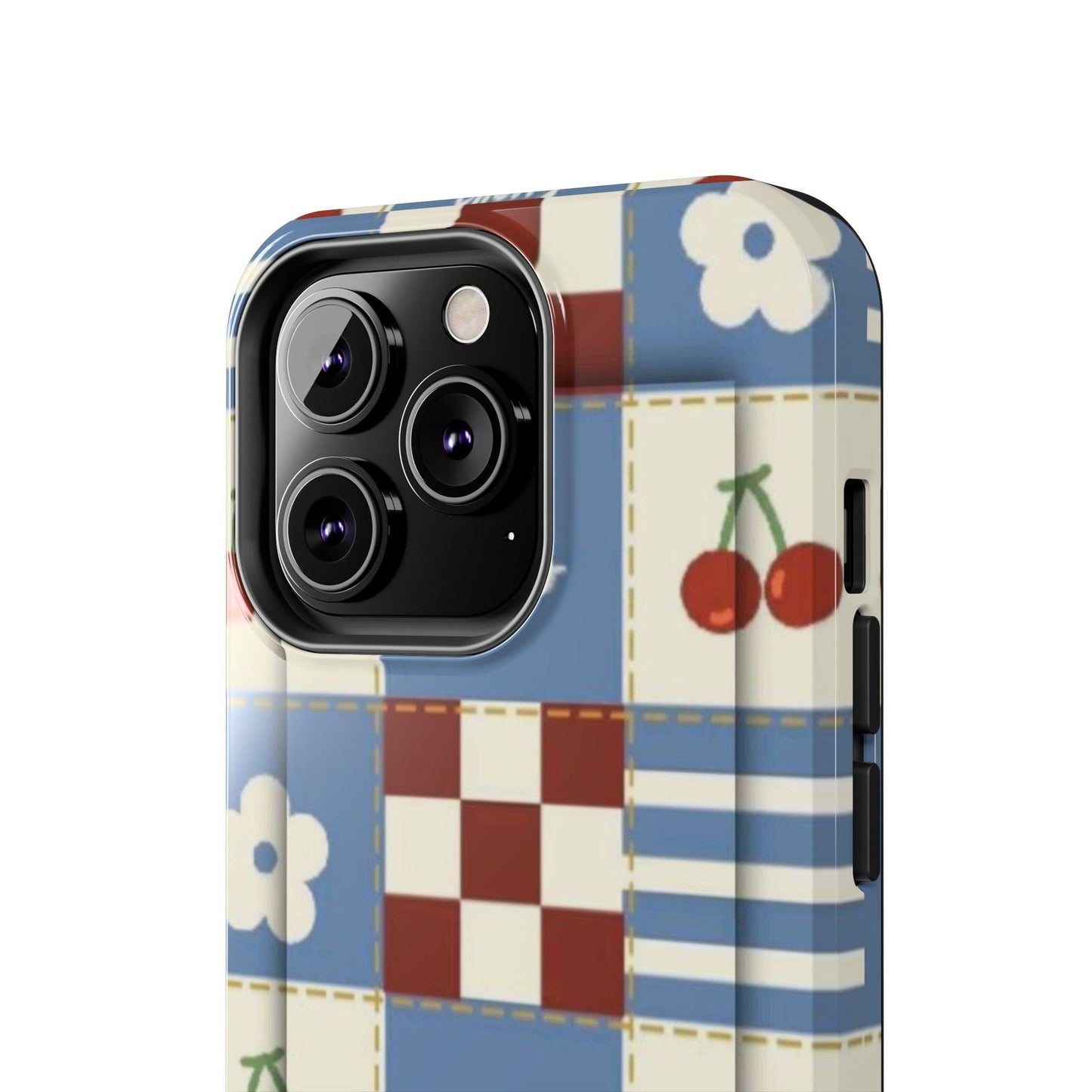 Cherry Blue Tri-Tone Tough iPhone Cases