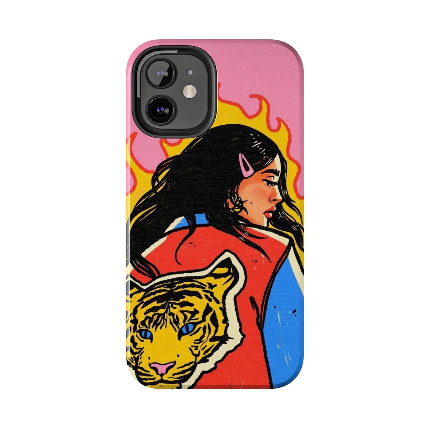 Fierce Femme Flames Tough iPhone Cases