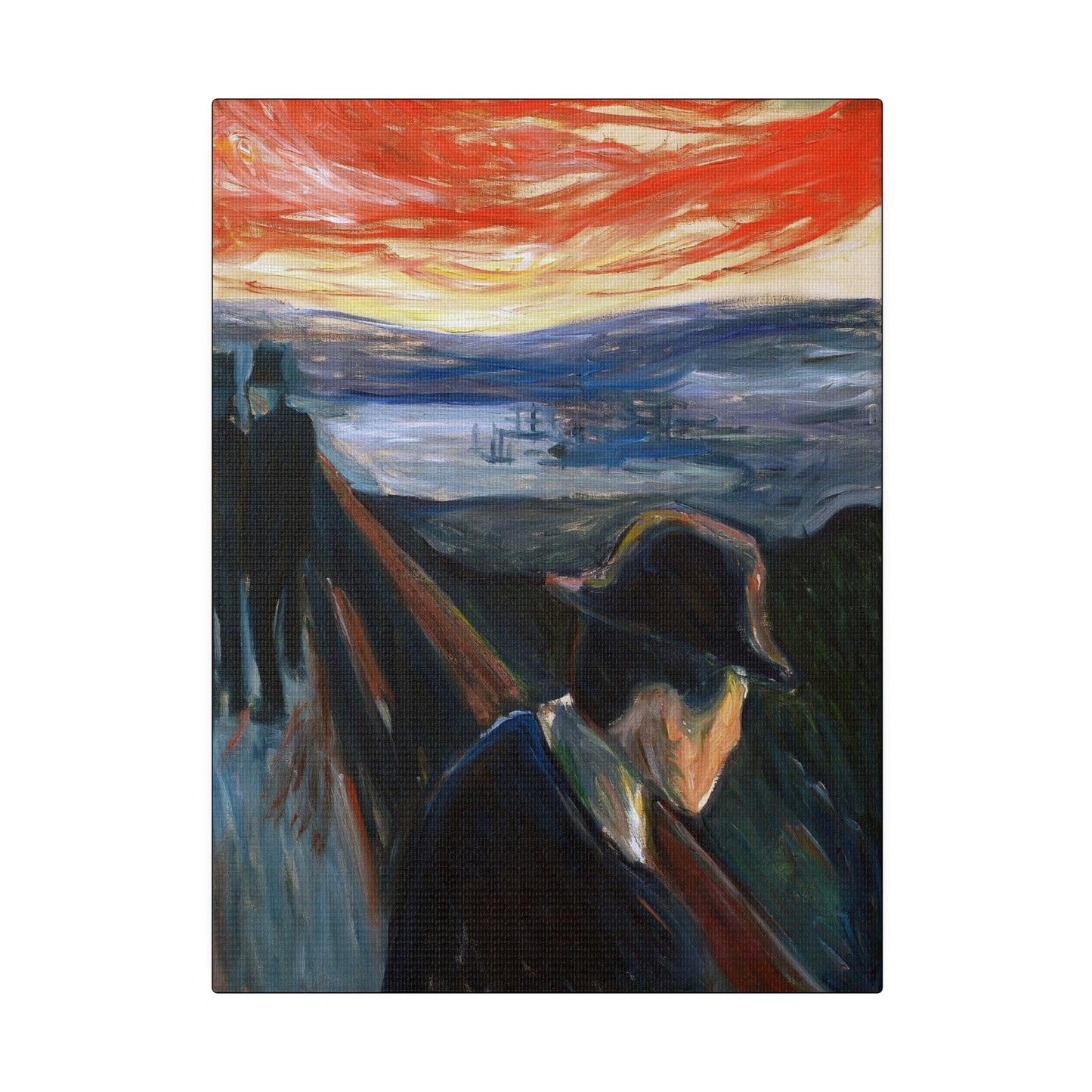 Edvard Munch's Despair (1892) impressionism art - Matte Canvas, Stretched, 0.75"