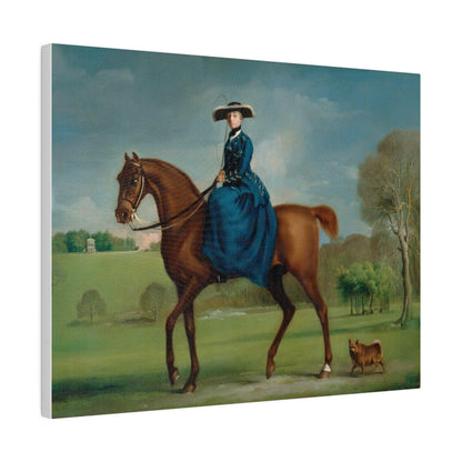 The Countess of Coningsby in the Costume of the Charlton Hunt (1760) painting by George Stubbs - Matte Canvas, Stretched, 0.75"