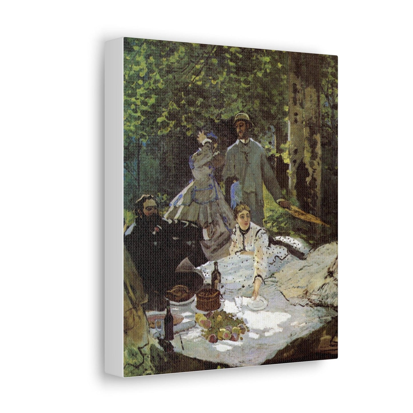 Luncheon on the Grass 1865 by Claude Monet Canvas Gallery Wraps