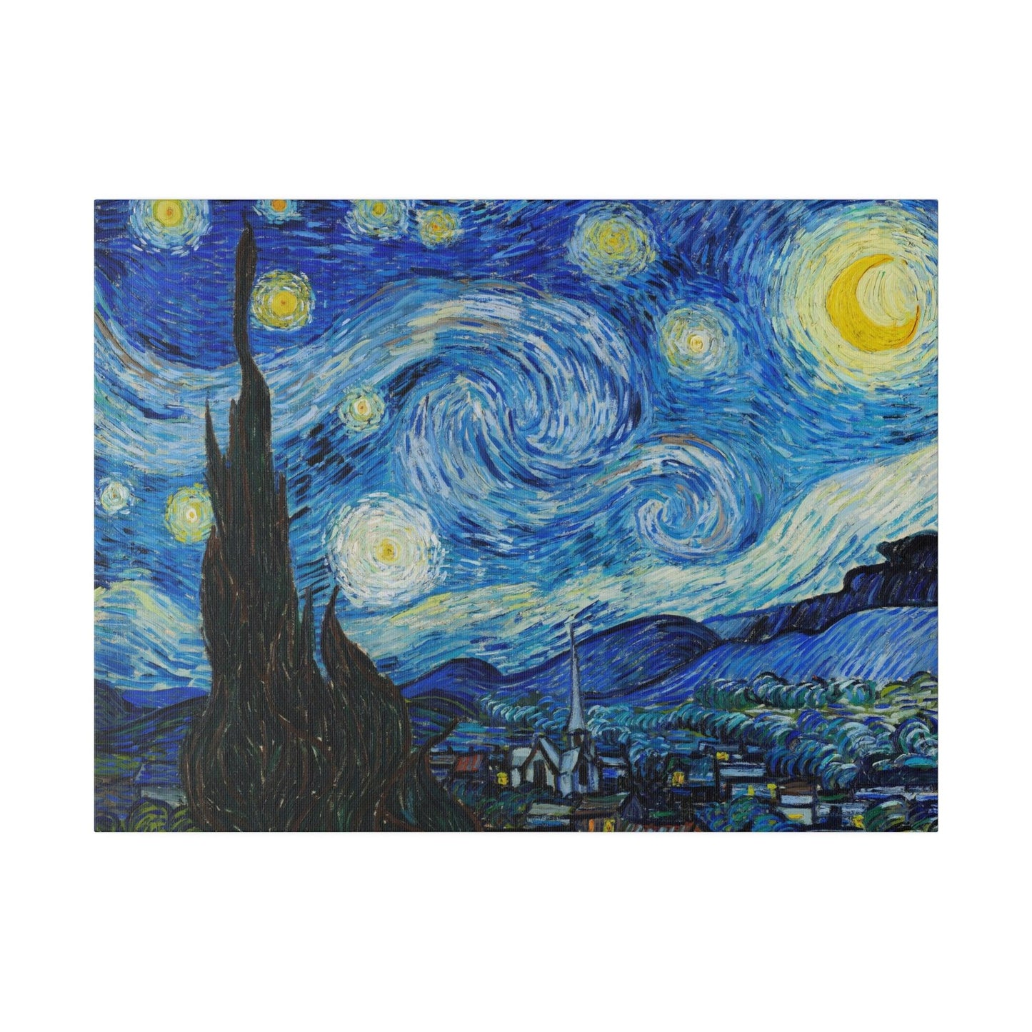 Vincent Van Gogh's The Starry Night (1889) - Matte Canvas, Stretched, 0.75"