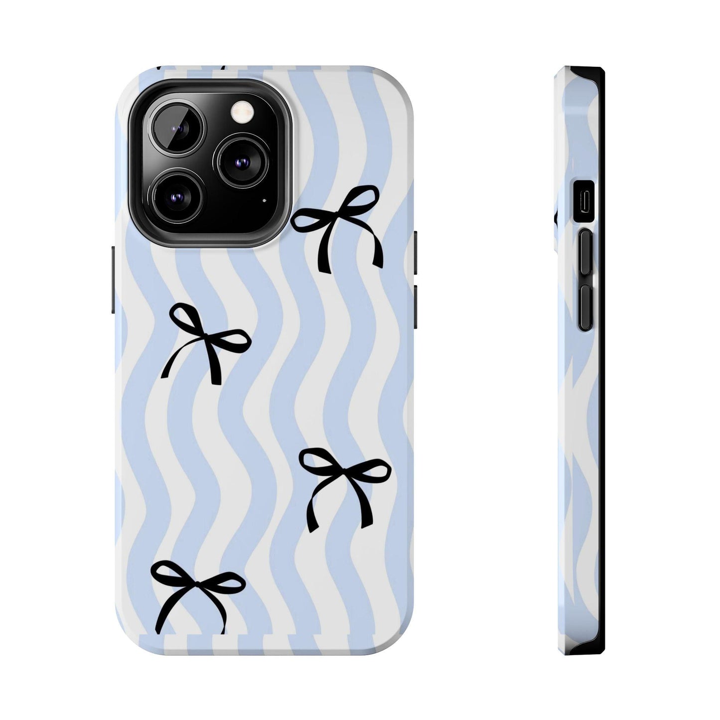 Bowtiful Blue Wavy Bliss Tough iPhone Cases