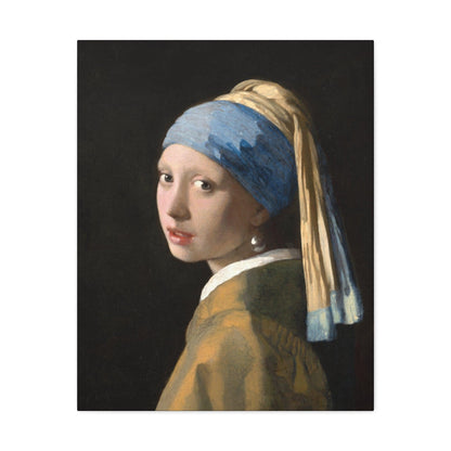 Girl with a Pearl Earring 1665 by Johannes Vermeer painting on a Canvas Gallery Wraps