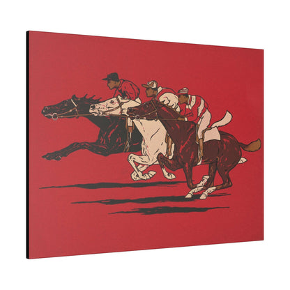 The Runners (1900), vintage horse racing illustration - Matte Canvas, Stretched, 0.75"