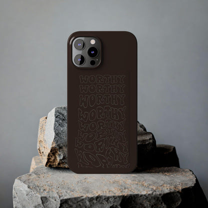 Worthy Brown Slim iPhone Cases